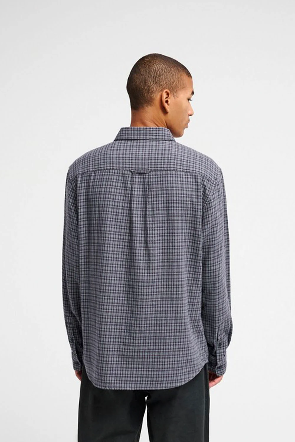 RVCA - HUGUES MICRO CHECKS SHIRT - MOODY BLUE - Image 2
