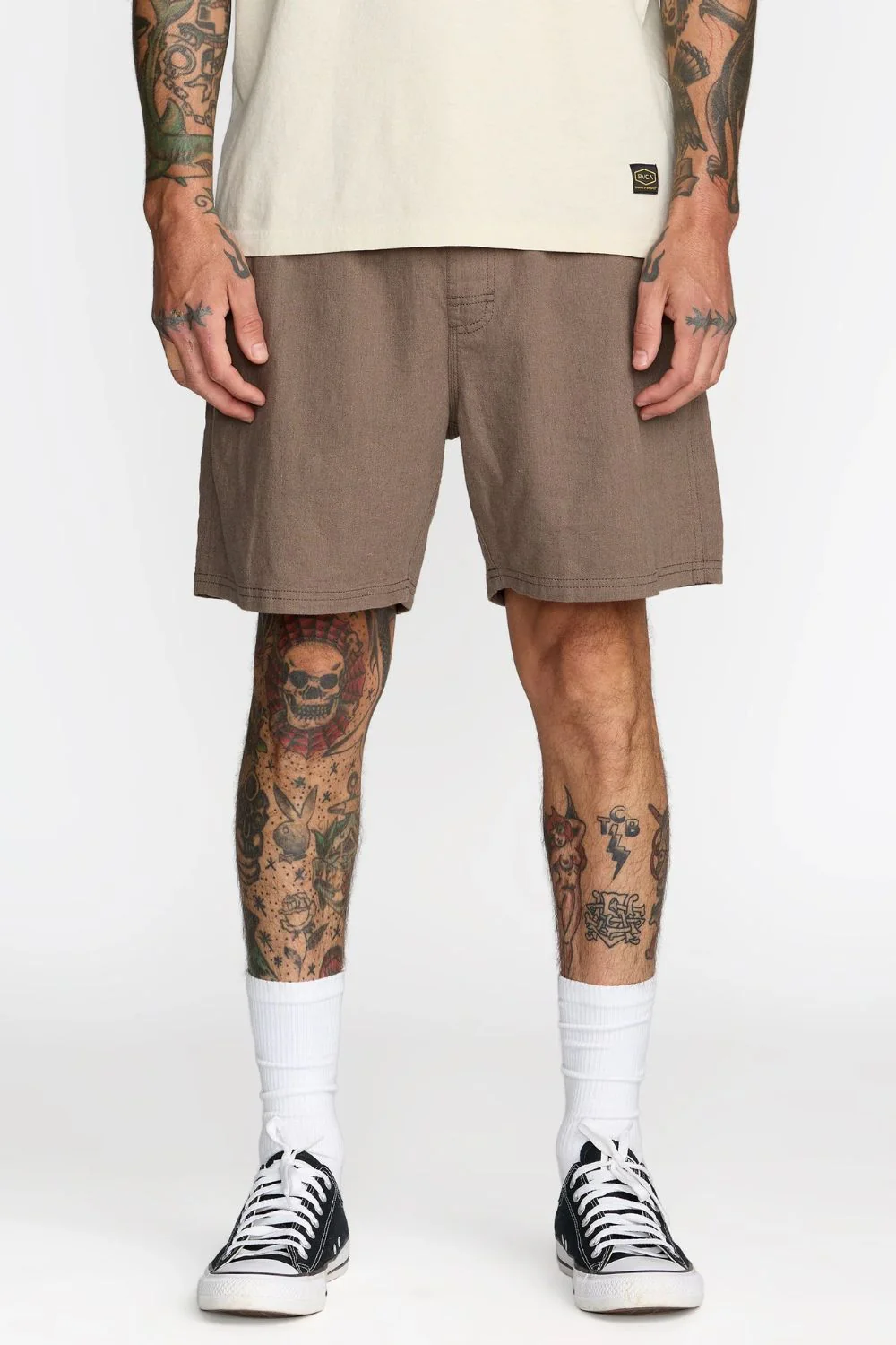 RVCA - SANDS ELASTIC 17 SHORT - MUSHROOM