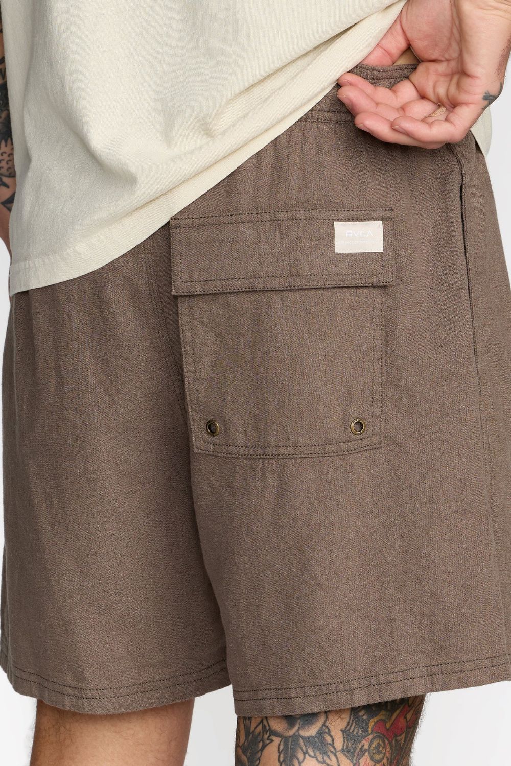RVCA - SANDS ELASTIC 17 SHORT - MUSHROOM - Image 3