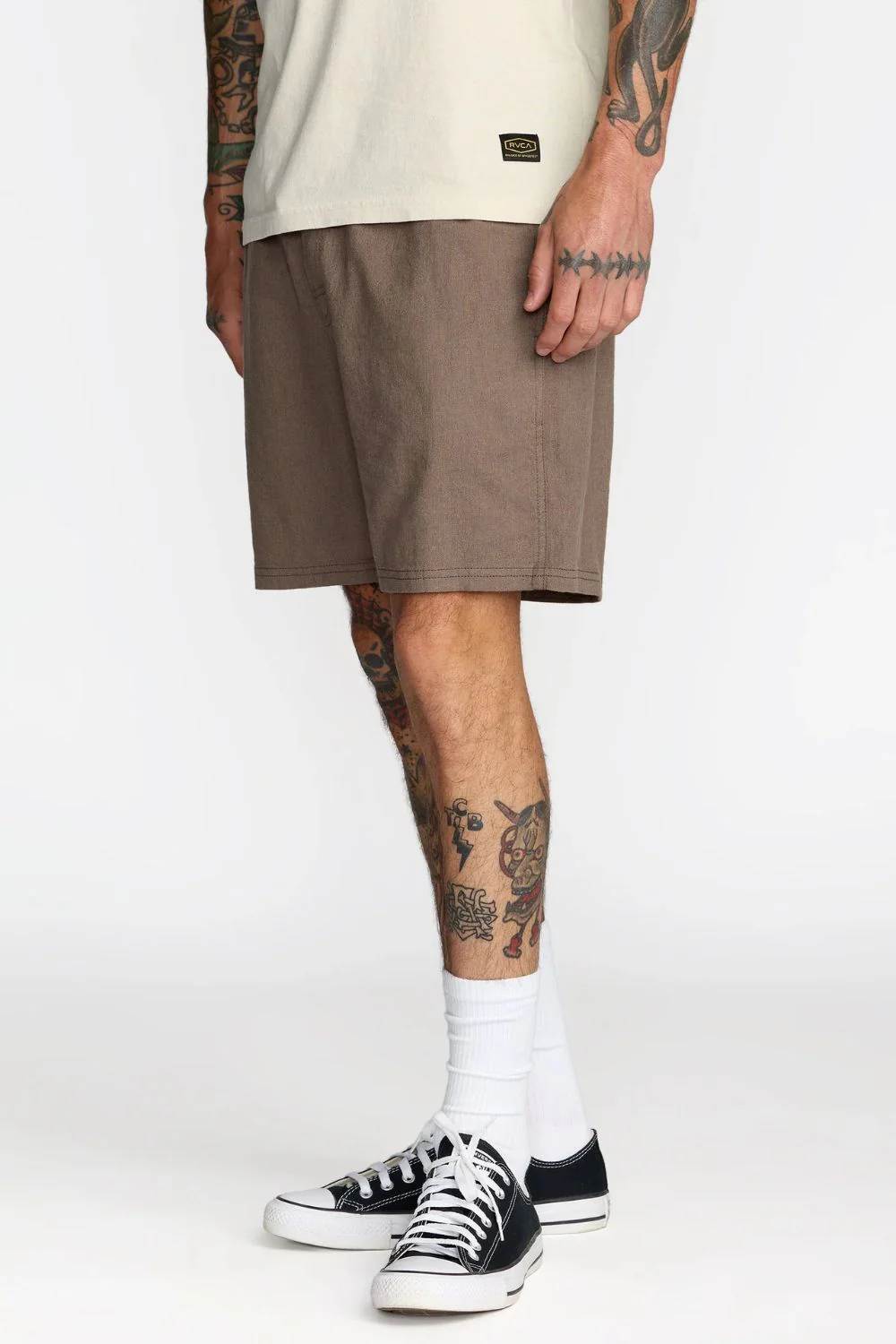 RVCA - SANDS ELASTIC 17 SHORT - MUSHROOM - Image 4