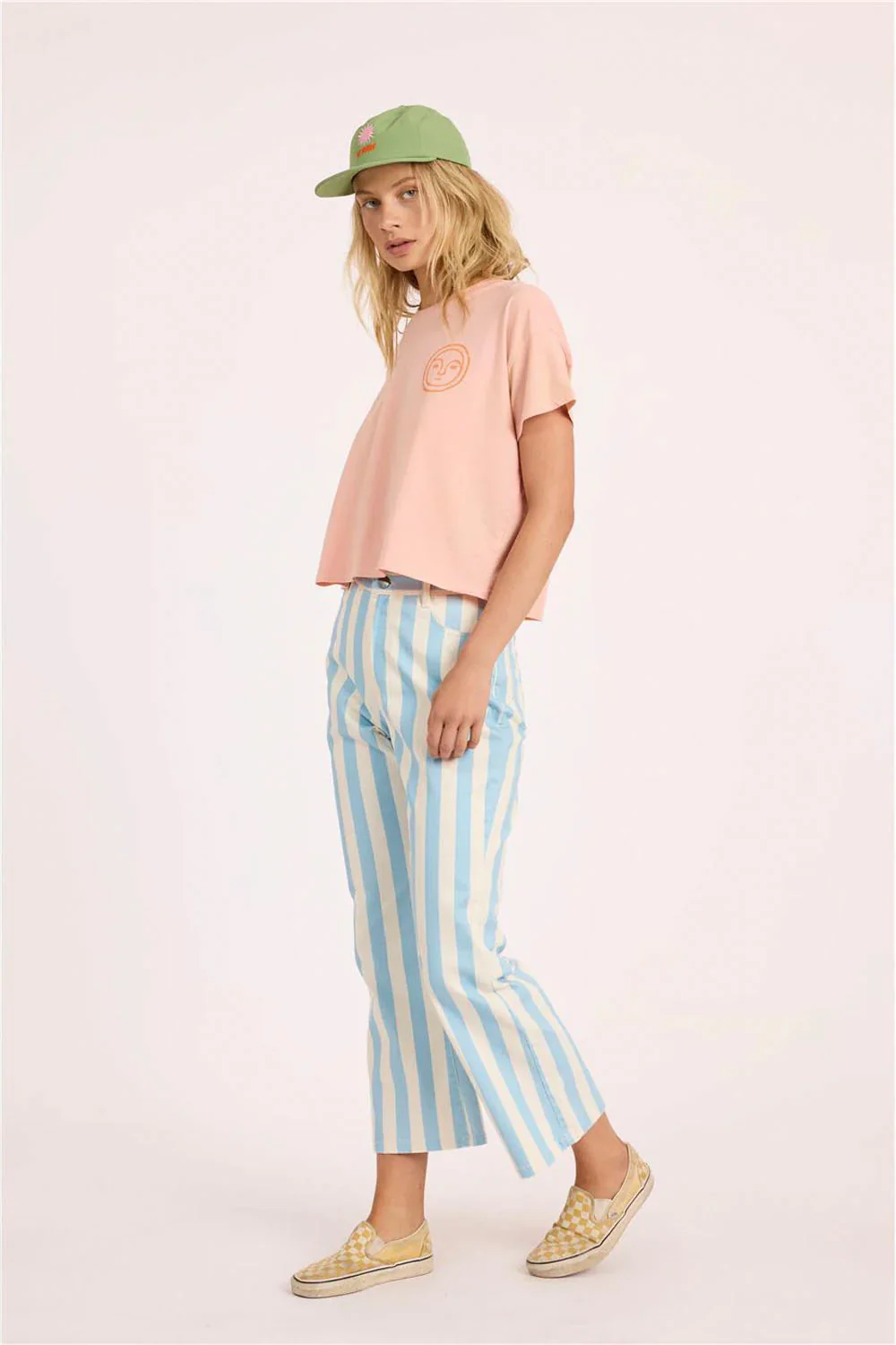 SISSTREVOLUTION - DAYBREAK CROP KNIT TEE - BEACH BLUSH - Image 4