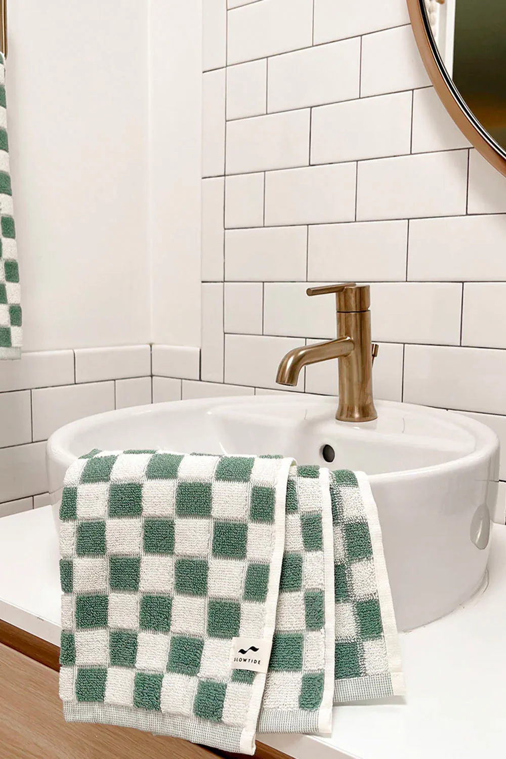 SLOWTIDE - MATE HAND TOWEL - SAGE - Image 4