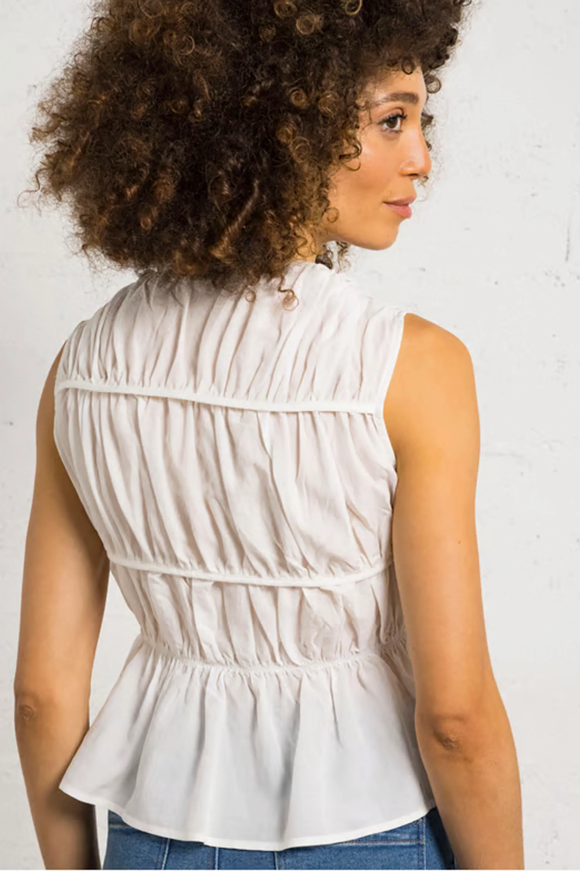 THE KORNER - CRINKLED TOP - CREAM - Image 2