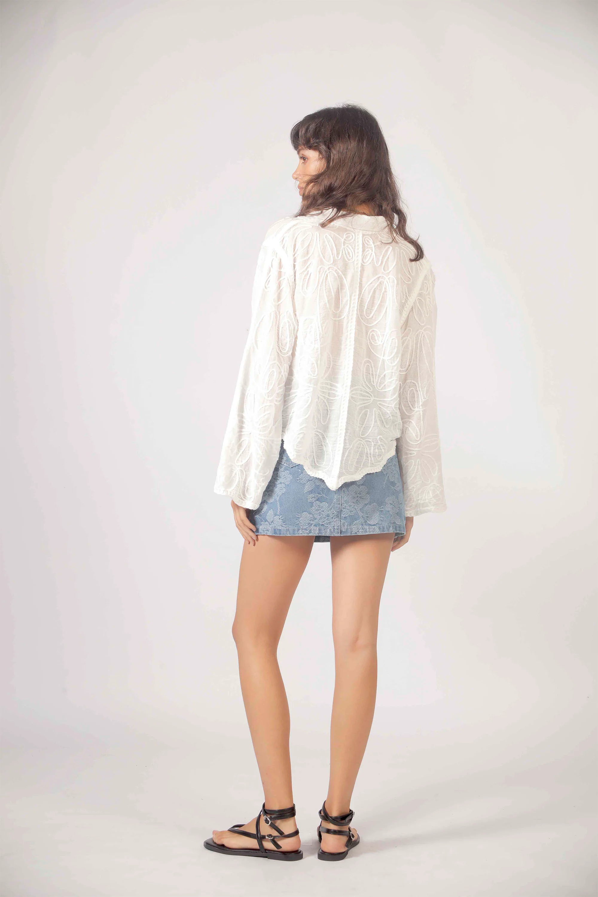 THE KORNER - EMBROIDERED FLOWERS SHIRT - Image 5