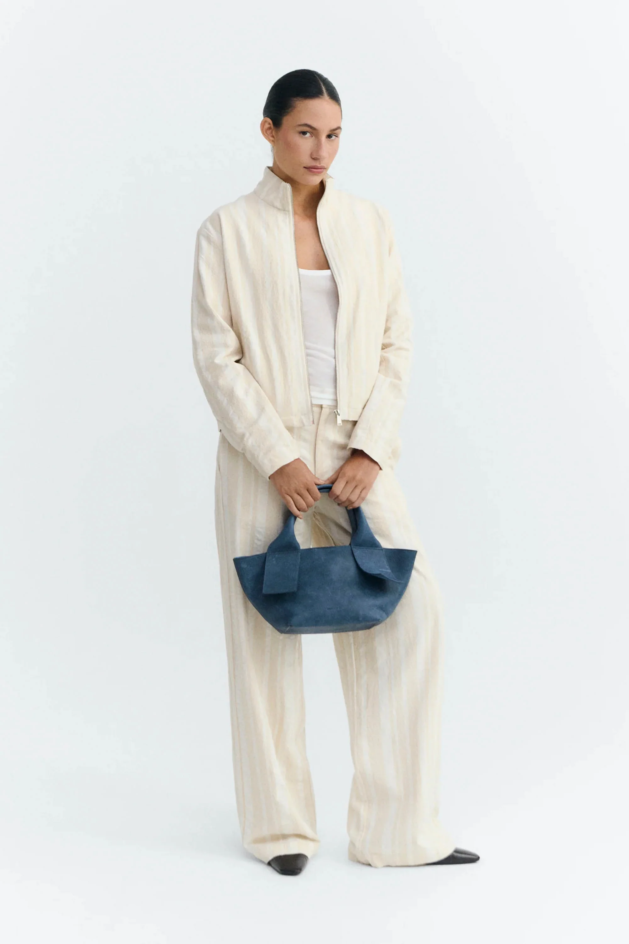 THINKING MU - CECI JACKET - RAW DAPPLED STRIPES - Image 2