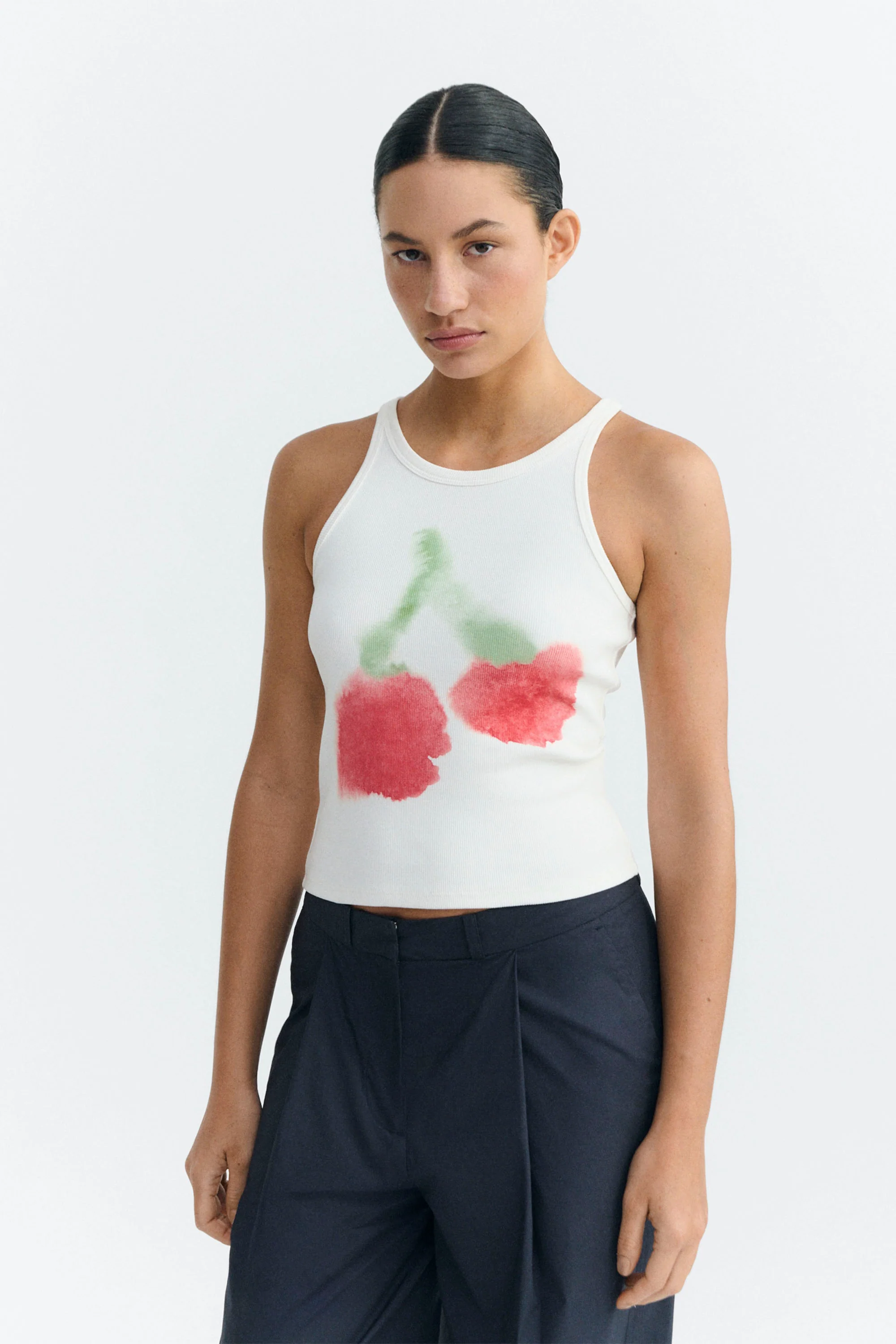 THINKING MU - HARRIET TOP - BLURRY CHERRY - Image 2