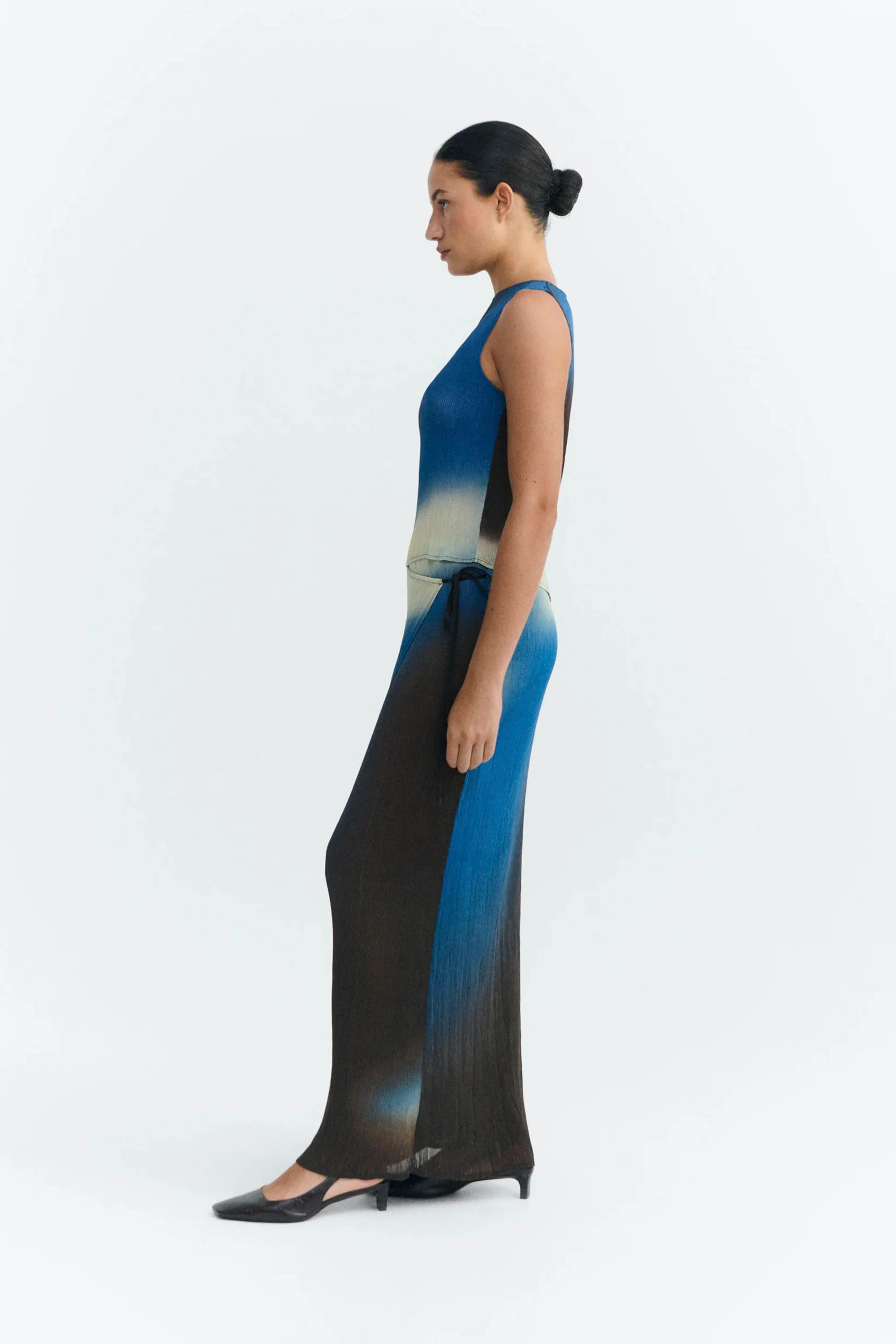 THINKING MU - PAULINE PLEATED SKIRT - GLASS - Image 3