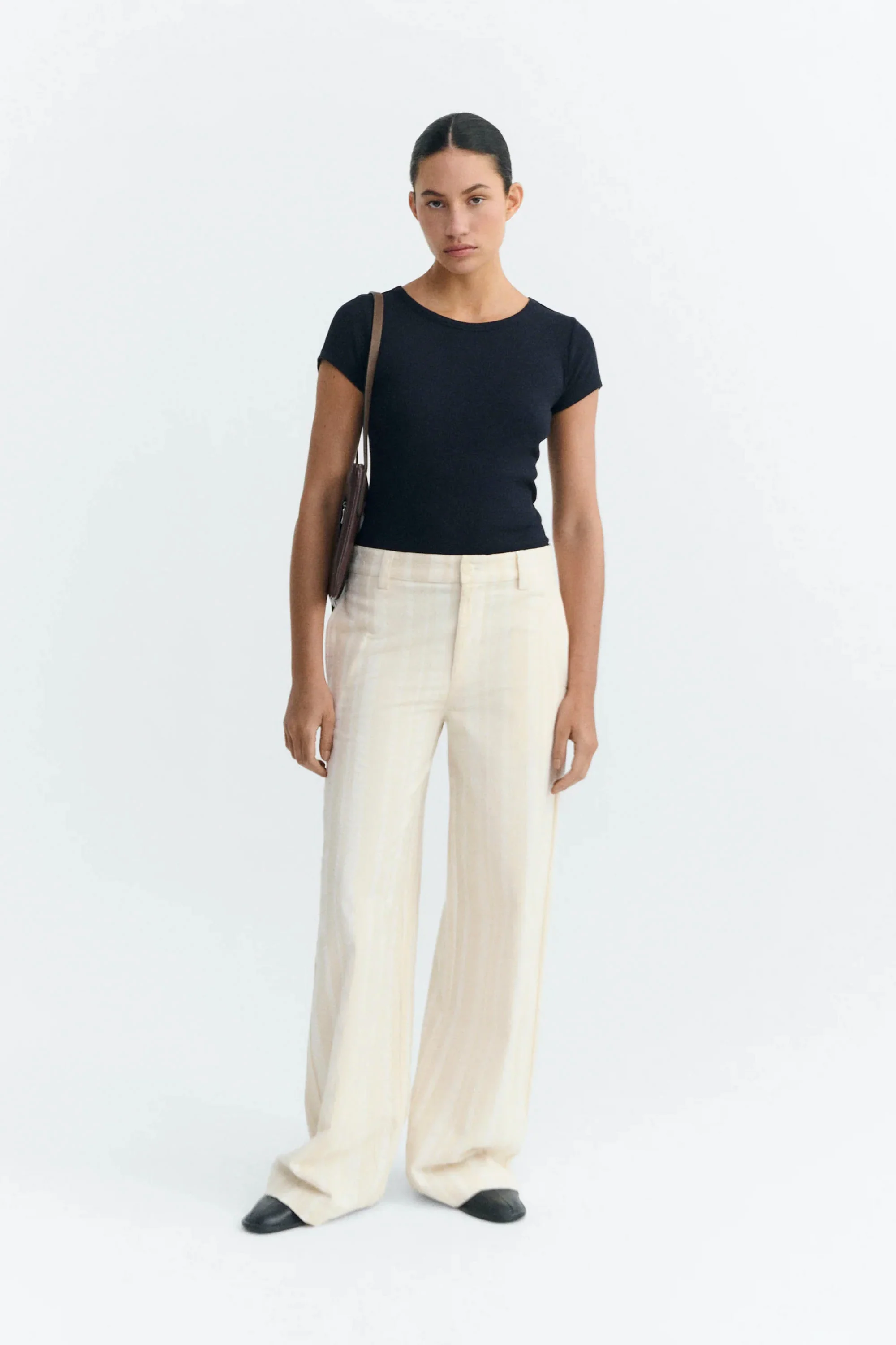 THINKING MU - SERENA PANTS - RAW DAPPLED STRIPES - Image 3