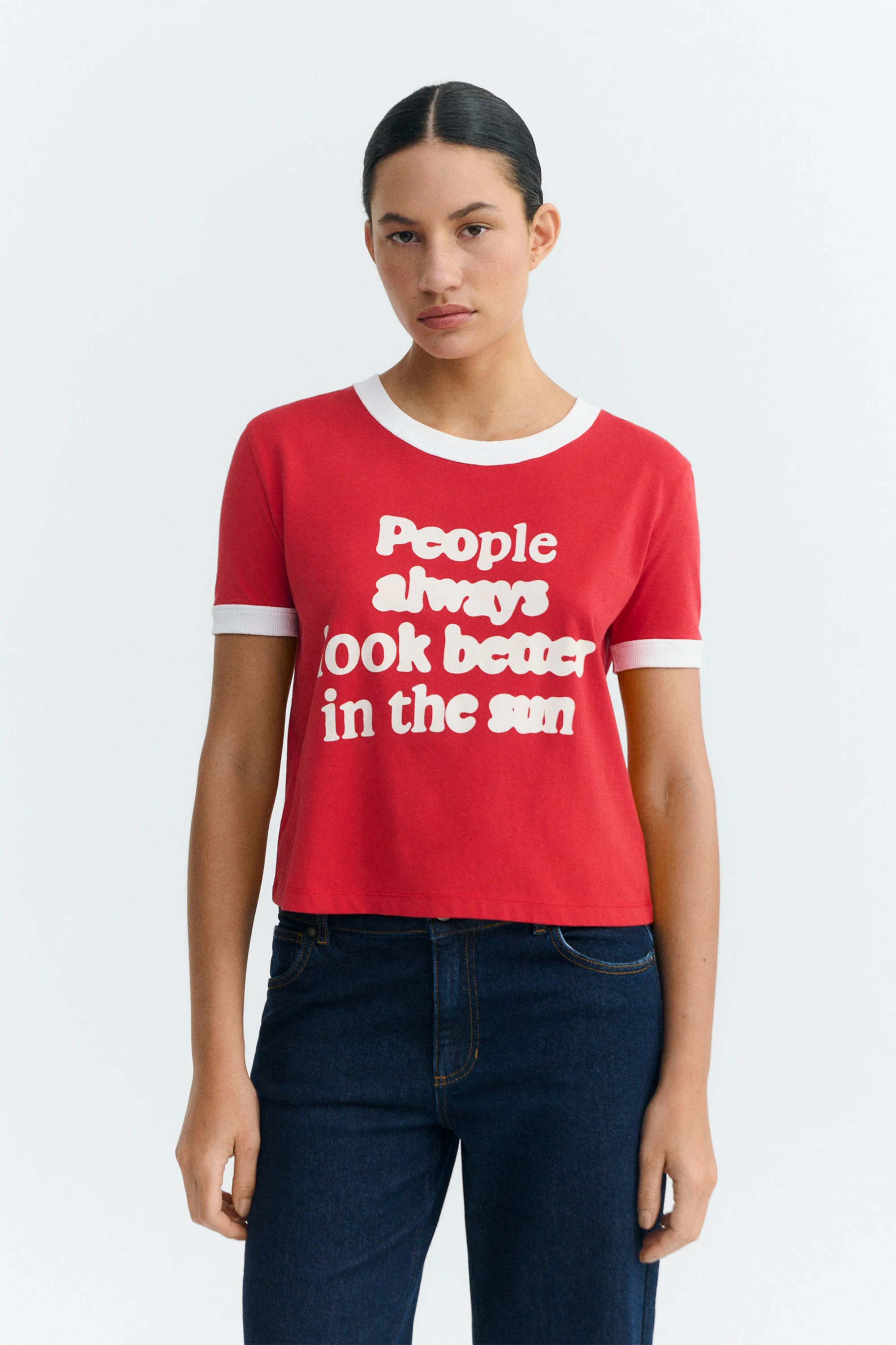 THINKING MU - ZOWIE TEE - PEOPLE RED - Image 4