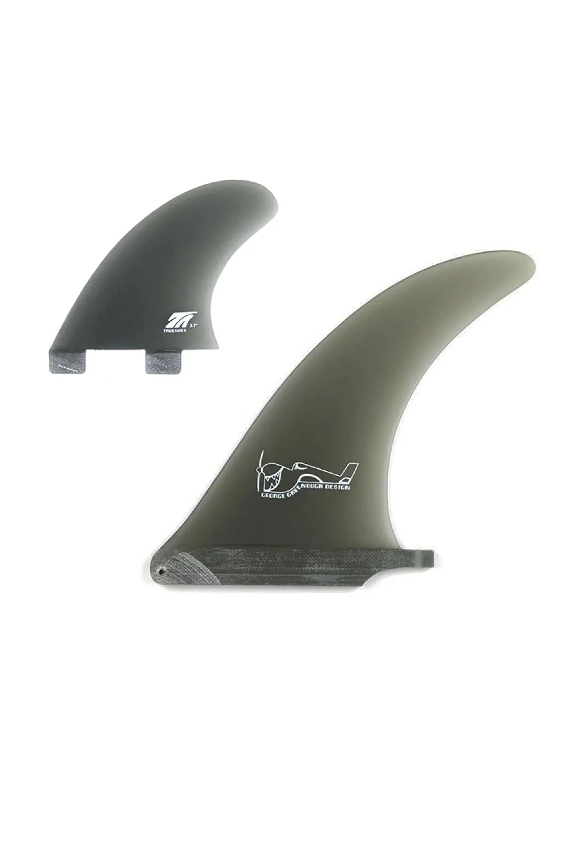 TRUE AMES - GEORGE GREENOUGH 4A 6.5 + SIDE BITES 3.25 FCS COMPATIBLE - SMOKE - 2+1FIN