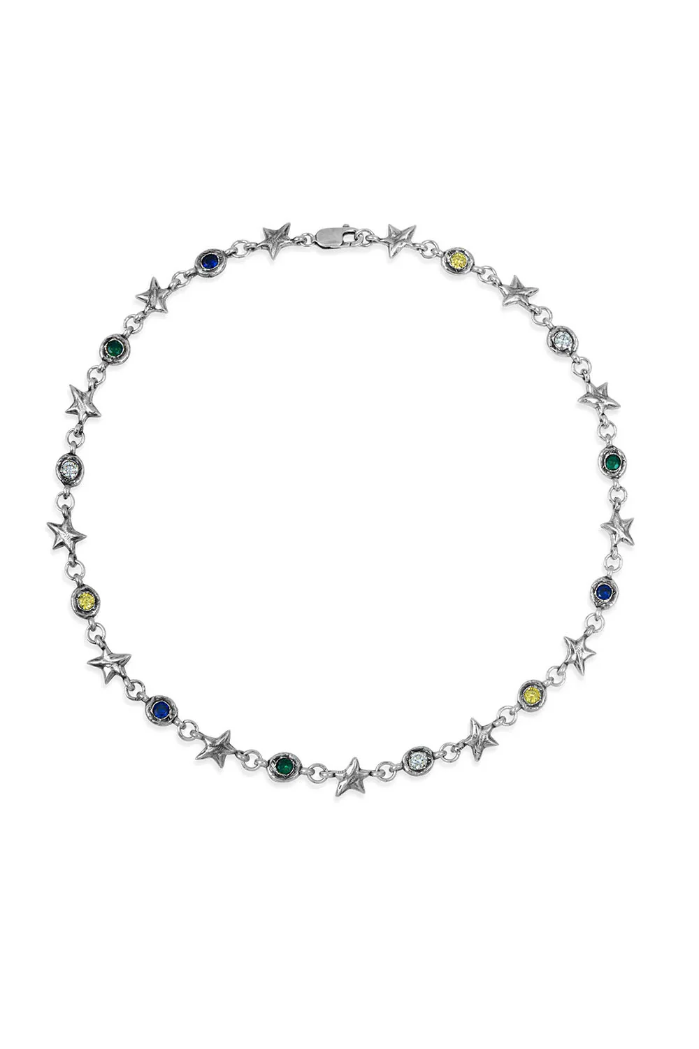 TwoJeys - MULTICOLOR SQUADRA NECKLACE - SILVER