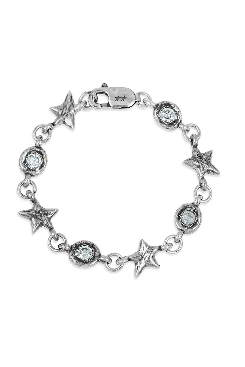TwoJeys - WHITE SQUADRA BRACELET - SILVER