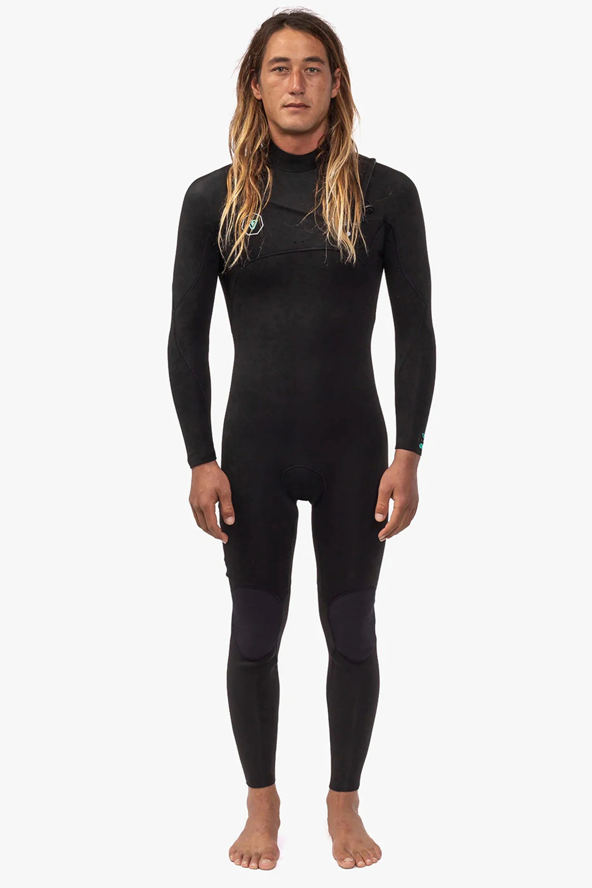 VISSLA - 7 SEAS - 4/3MM - Chest zip - BLACK - MAN