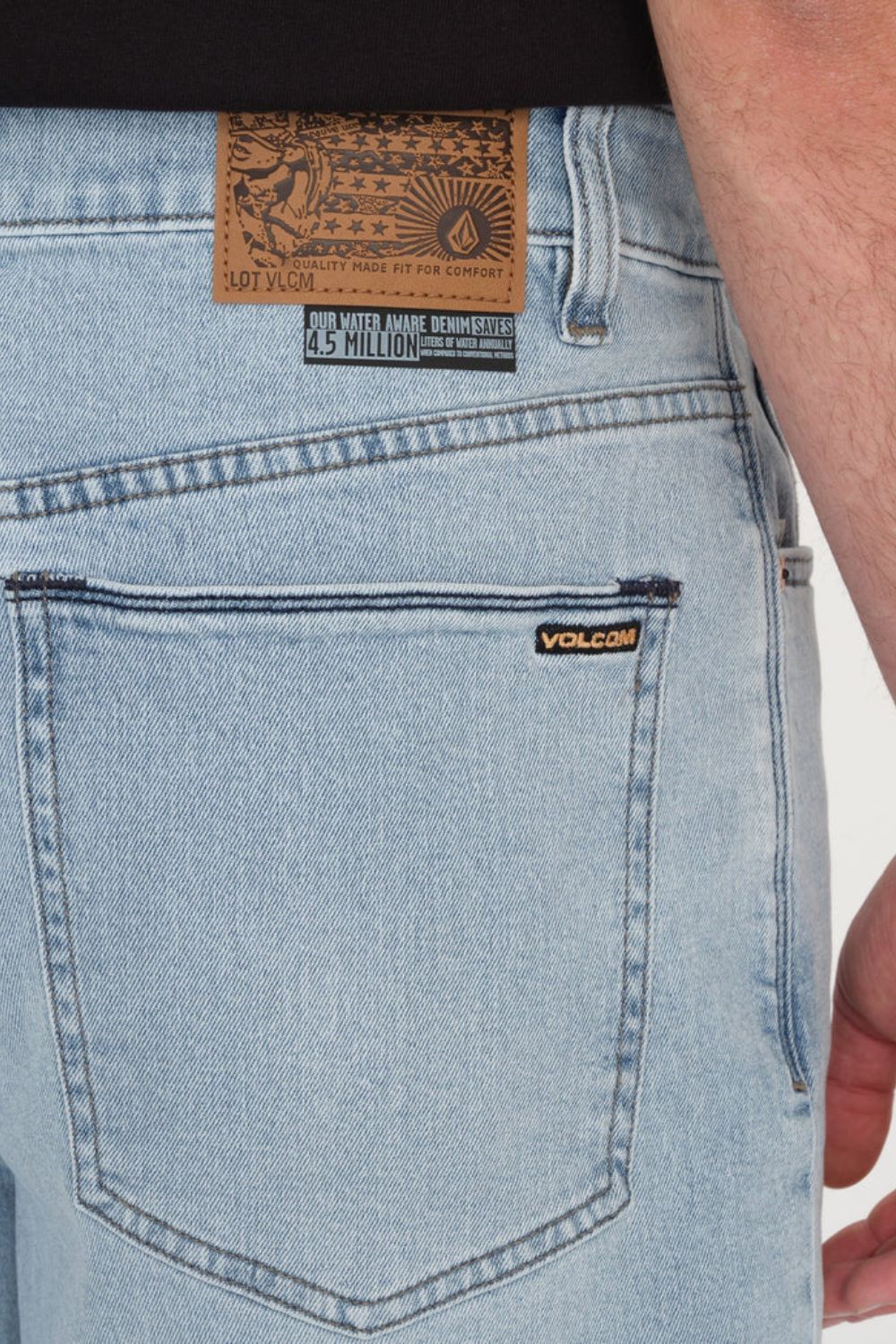VOLCOM - BILLOW DENIM SHORT - DESERT DIRT INDIGO - Image 4