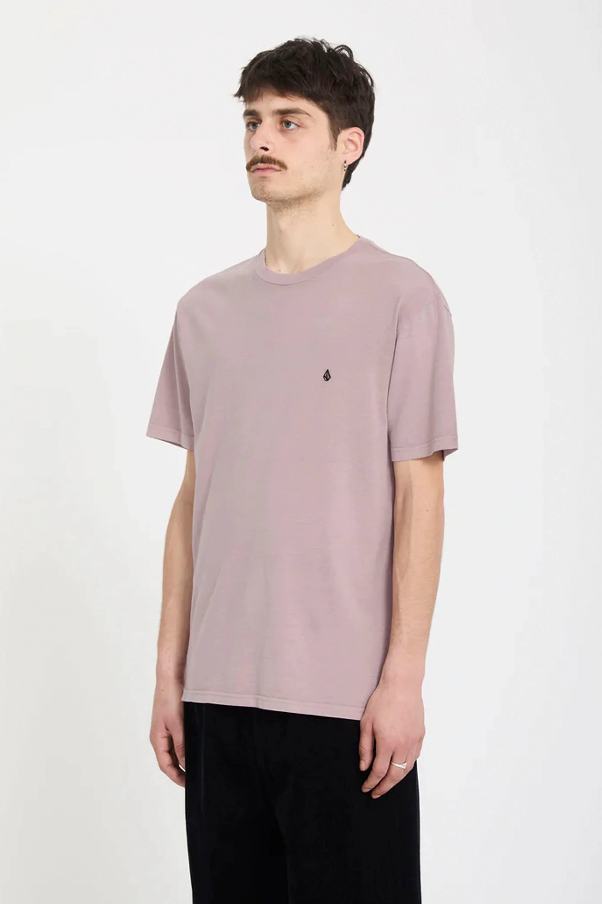 VOLCOM - SOLID STONE EMB T-SHIRT - BARK BROWN - Image 3