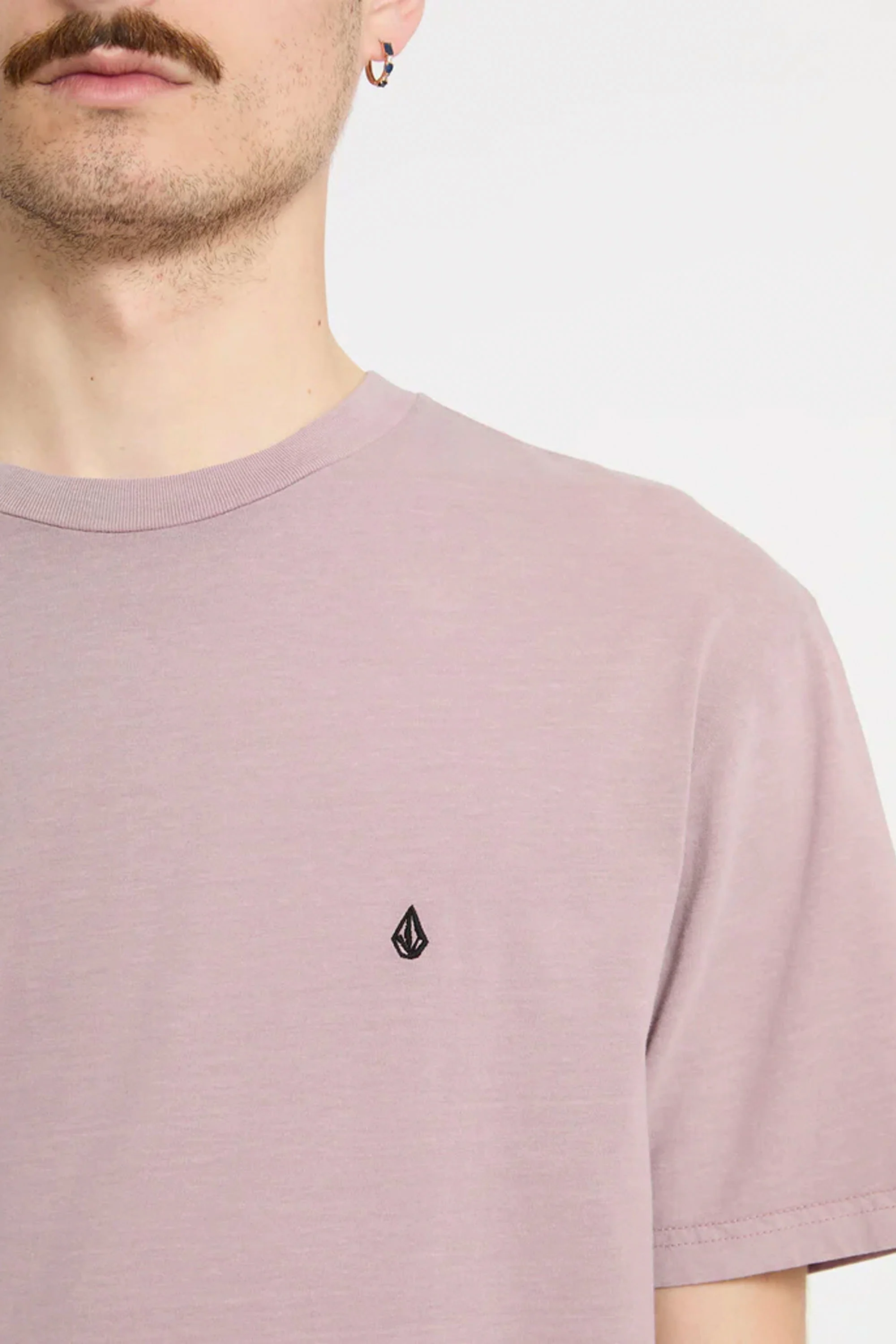 VOLCOM - SOLID STONE EMB T-SHIRT - BARK BROWN - Image 5