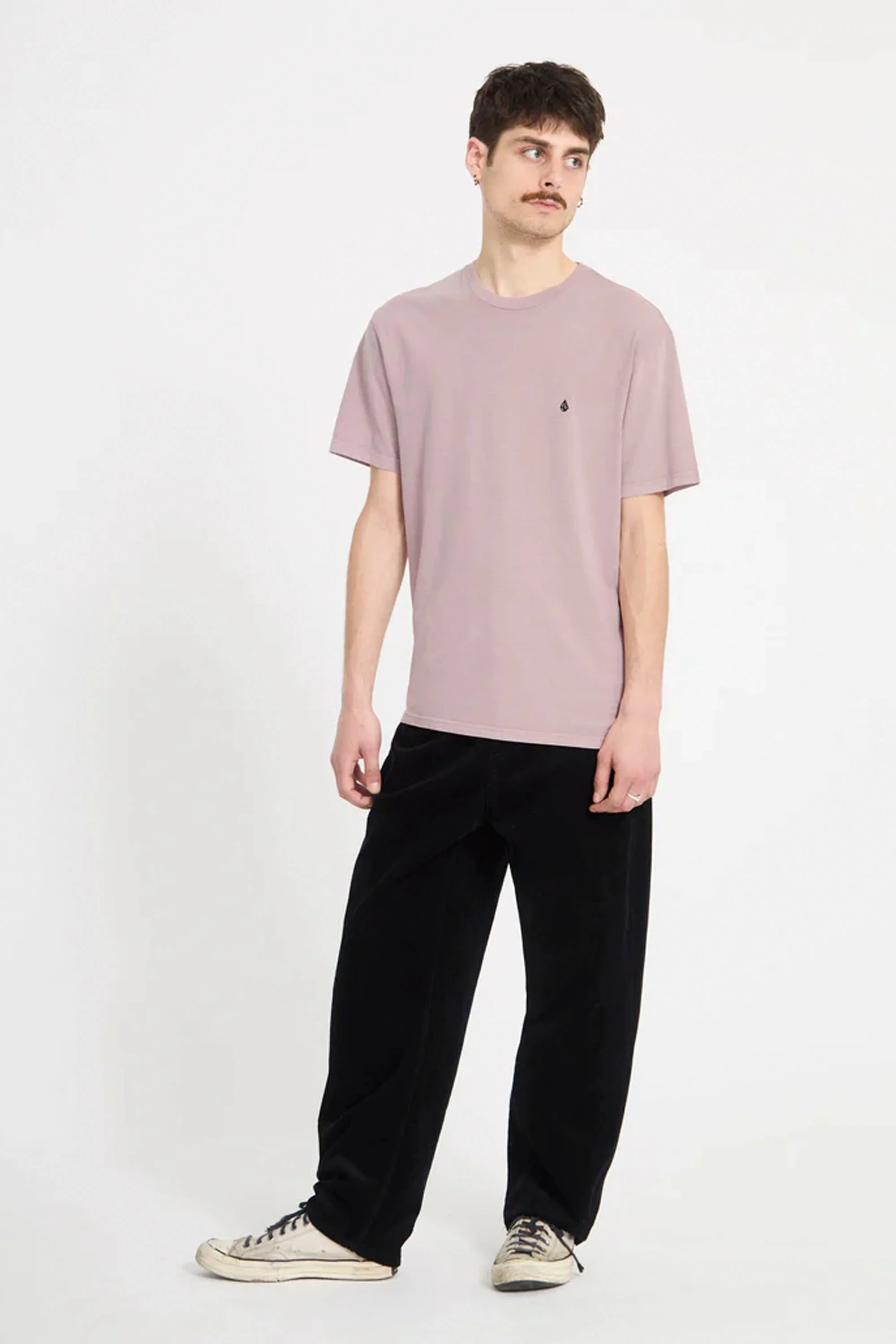 VOLCOM - SOLID STONE EMB T-SHIRT - BARK BROWN - Image 6