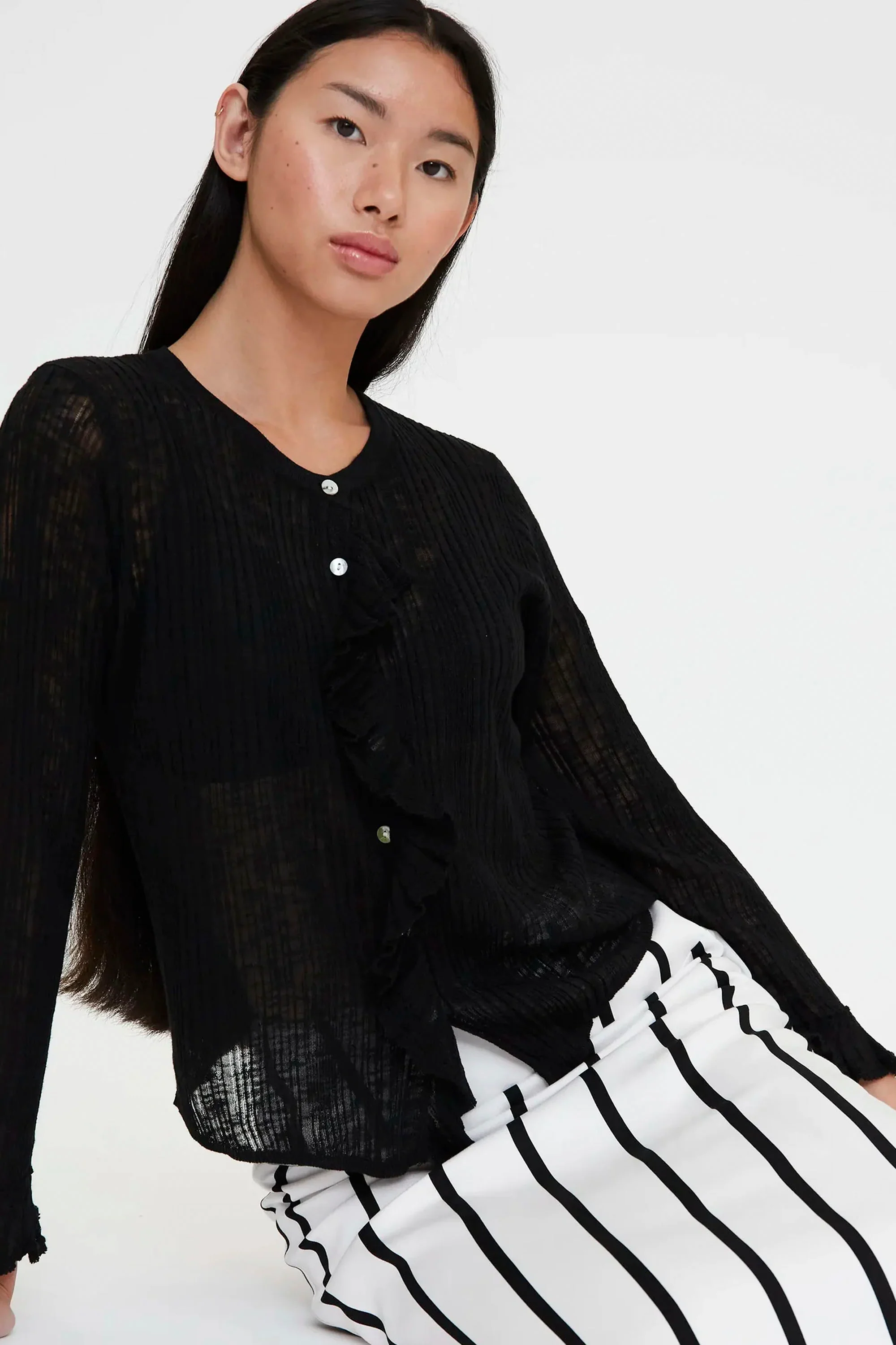 WILD PONY - LIGHT CARDIGAN - BLACK - Image 4