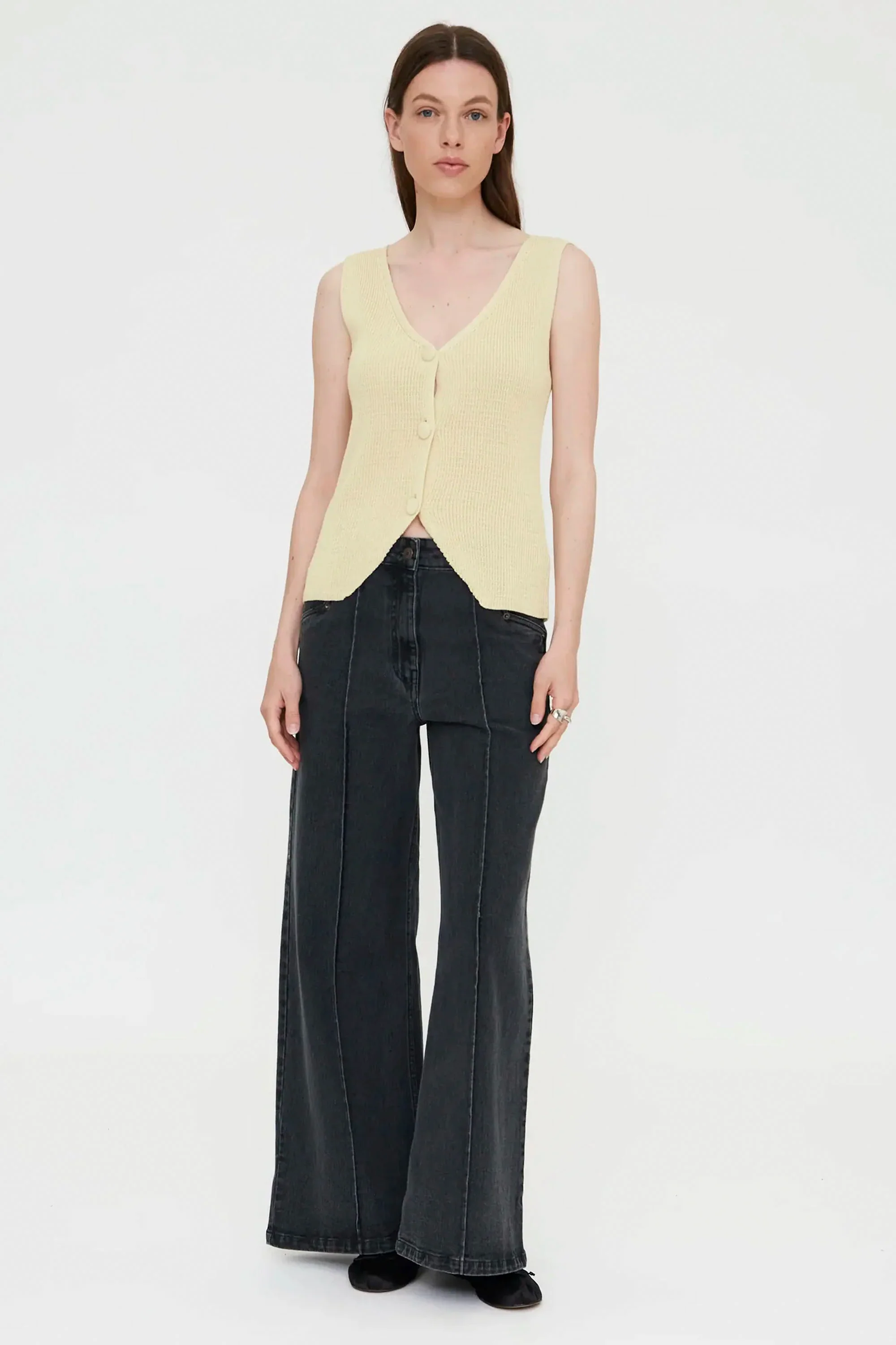 WILD PONY - VEST TOP - LIGHT YELLOW - Image 3