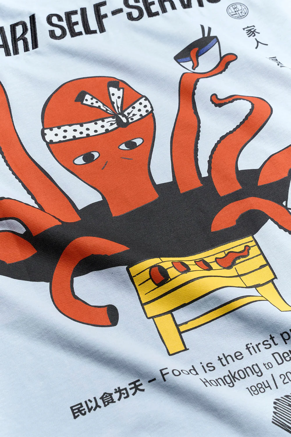WOODBIRD - WBBAINE OCTO TEE - DUSTY BLUE - Image 4