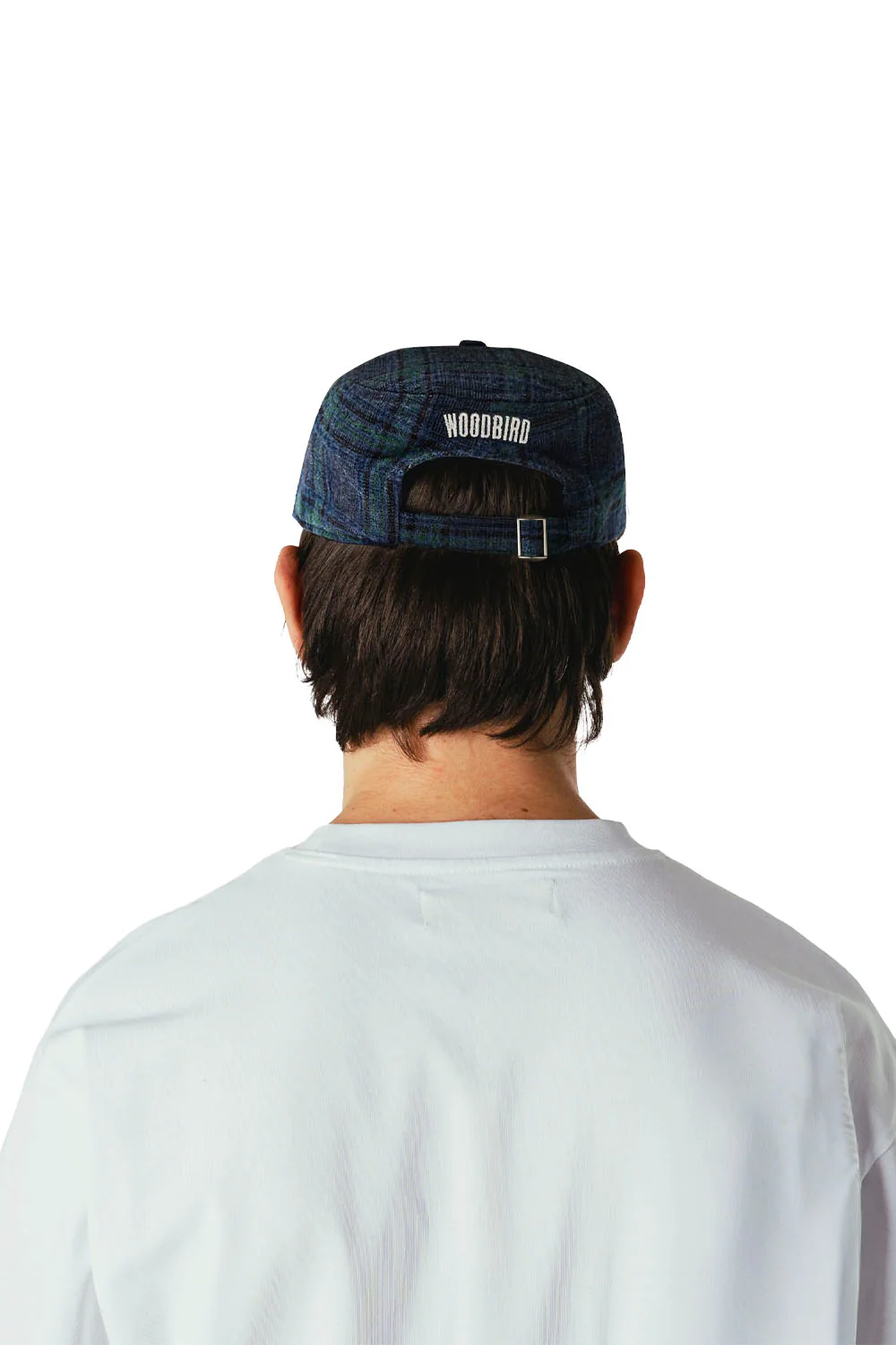 WOODBIRD - WBYIN CHECK PILLBOX CAP - BLUE/GREEN - Image 3