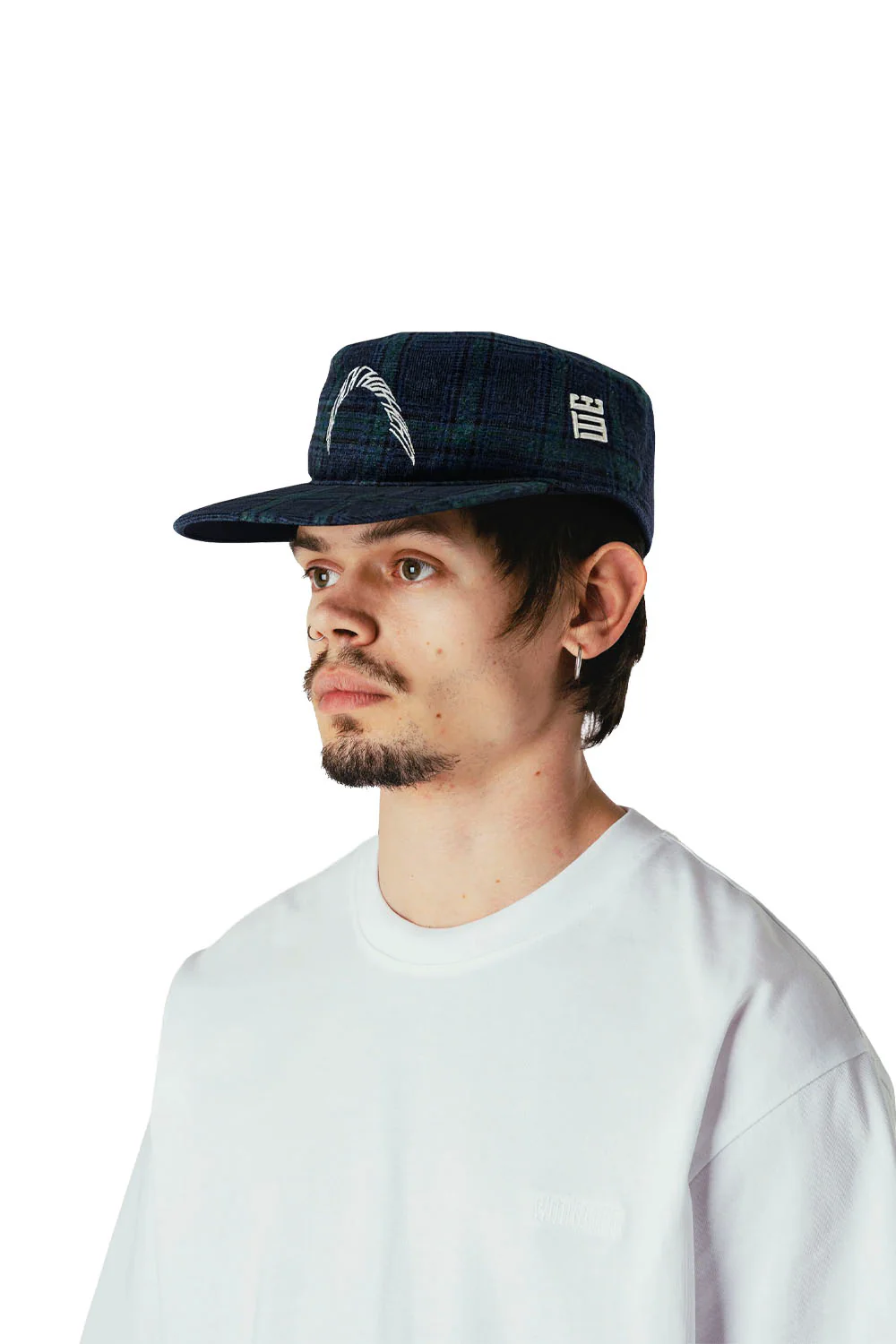 WOODBIRD - WBYIN CHECK PILLBOX CAP - BLUE/GREEN - Image 4
